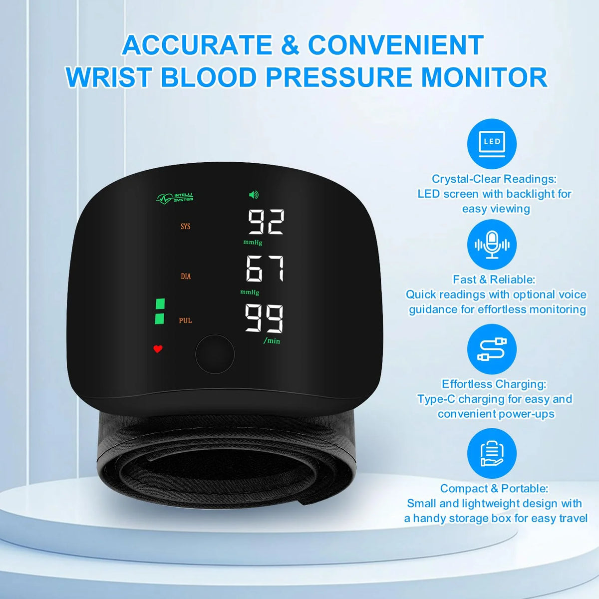 Wrist Electronic BP Monitor