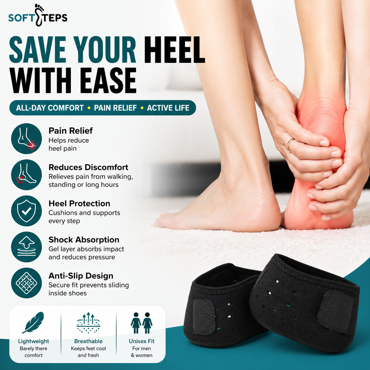 Herbal Comfort Heel Protectors - Universal Size