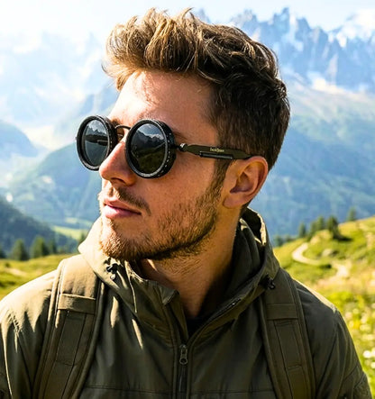 Adjustable Polarized Round Sunglasses